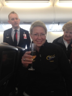 Guess who visited first class for a 'meeting'